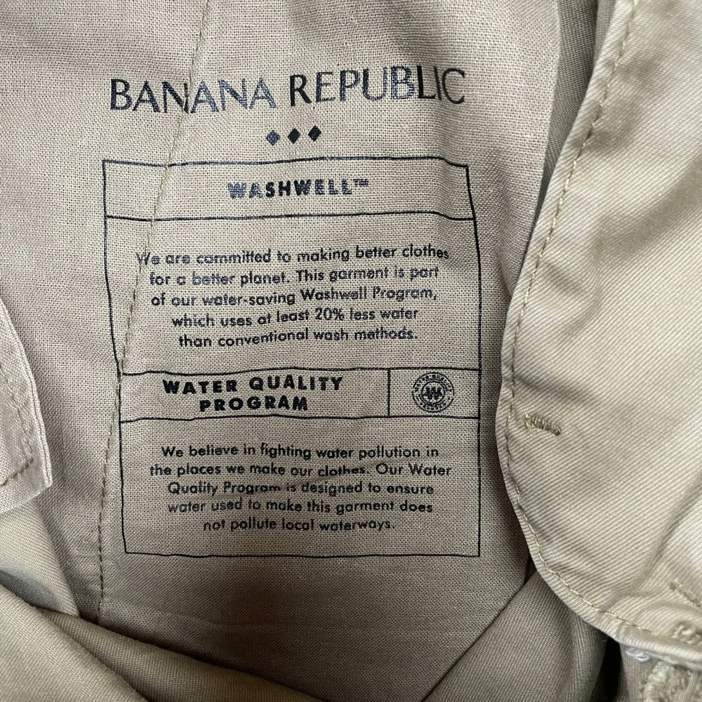 Banana Republic Chino Mens 31x32 Tan Lived-In Chino Athletic Fit Tapered Stretch